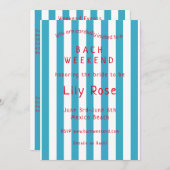 Invitation de la fête de plage de Bachelorette et (Devant / Derrière)