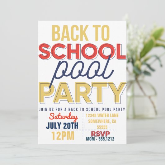 INVITATION DE LA FÊTE DE POOL (Debout devant)