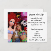 invitation de la fête de poupées (Devant / Derrière)