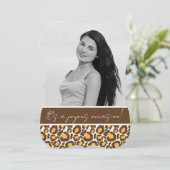 Invitation de la fête de Quinceanera (Cheetah Prin (Debout devant)