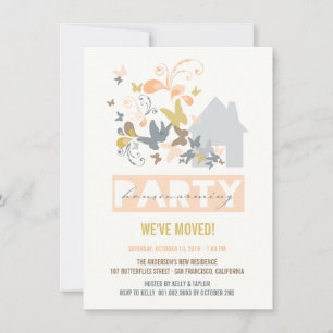 Invitation de la fête de réchauffement de la maiso