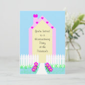 Invitation de la fête de réchauffement ménager Cut (Debout devant)