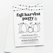 Invitation de la fête de récolte d'automne