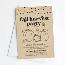 Invitation de la fête de récolte d'automne