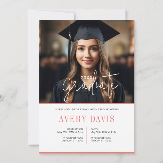 Invitation de la fête de remise de diplômes de pho (Devant)