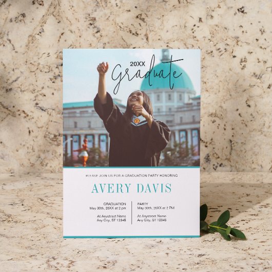 Invitation de la fête de remise de diplômes de pho