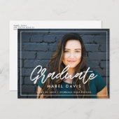 Invitation de la fête de remise de diplômes Photo  (Devant / Derrière)