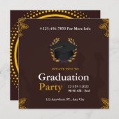 invitation de la fête de remise de diplômes pour l (Devant / Derrière)