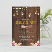 Invitation de la fête de remise de diplômes rustiq (Debout devant)