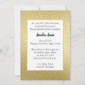 Invitation de la fête de remise des diplômes (Dos)