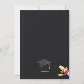 Invitation de la fête de remise des diplômes de de (Dos)