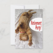 Invitation de la fête de retraite avec chat drôle (Devant)