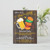 Invitation de la fête de retraite de la bière et d (Debout devant)