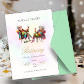 Invitation de la fête de retraite de la dame