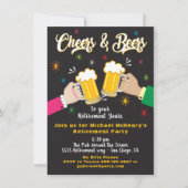Invitation de la fête de retraite des bières et de (Devant)