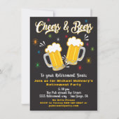 Invitation de la fête de retraite des bières et de (Devant)