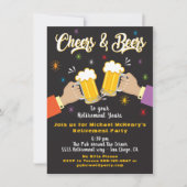 Invitation de la fête de retraite des bières et de (Devant)