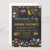 Invitation de la fête de retraite des enseignants (Devant / Derrière)