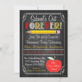 Invitation de la fête de retraite des enseignants (Devant)