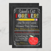 Invitation de la fête de retraite des enseignants (Devant / Derrière)