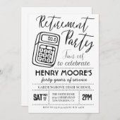 Invitation de la fête de retraite des enseignants  (Devant / Derrière)