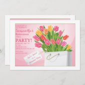 Invitation de la fête de retraite des tulipes (Devant / Derrière)