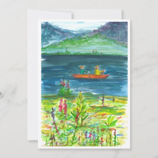 Invitation de la fête de retraite du lac Kayak Mou (Devant)