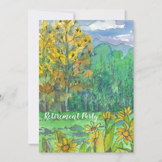 Invitation de la fête de retraite du paysage de mo (Devant)