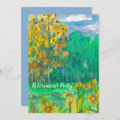 Invitation de la fête de retraite du paysage de mo (Devant / Derrière)