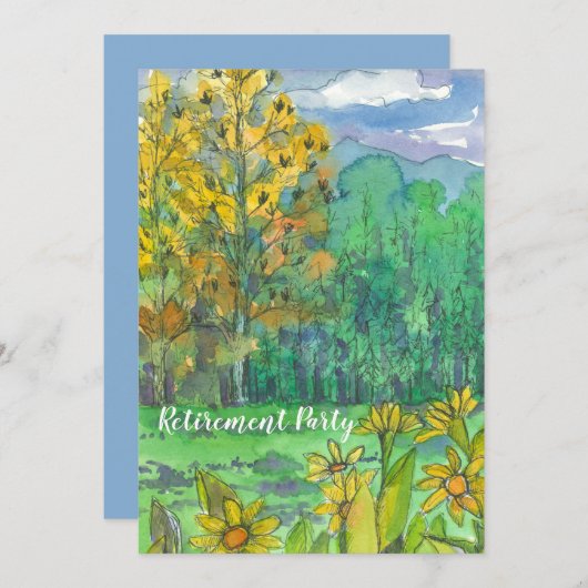 Invitation de la fête de retraite du paysage de mo (Devant / Derrière)