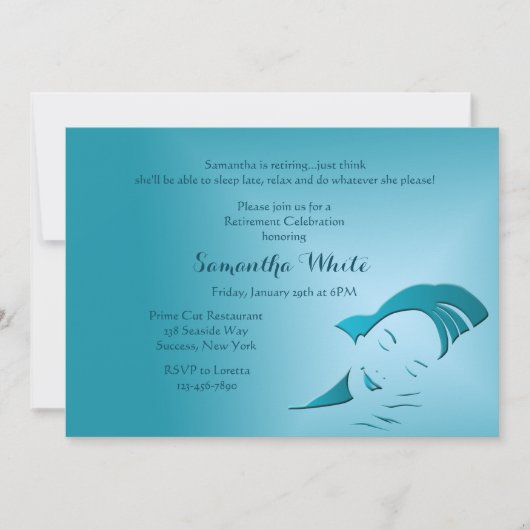 Invitation de la fête de retraite en retard (Devant)