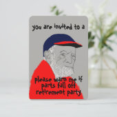 Invitation de la fête de retraite masculine (Debout devant)