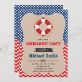 Invitation de la fête de retraite nautique (Devant / Derrière)