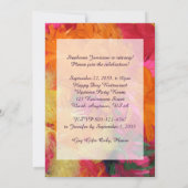 Invitation de la fête de retraite, orange, plumes  (Dos)