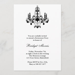 Invitation de la fête de retraite White Grand Ball