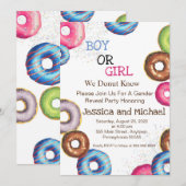 Invitation de la fête de révélation de genre garço (Devant / Derrière)