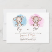 Invitation de la fête de révélation de genre pour  (Devant)