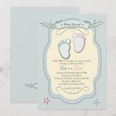 Invitation de la fête de révélation de genre sur l (Devant / Derrière)