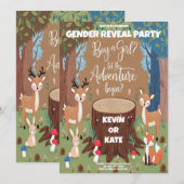 Invitation de la fête de révélation du genre anima (Devant / Derrière)