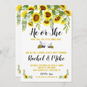 Invitation de la fête de révélation du genre d'abe (Devant / Derrière)