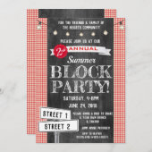 Invitation de la fête de rue d'été HOA (Devant / Derrière)