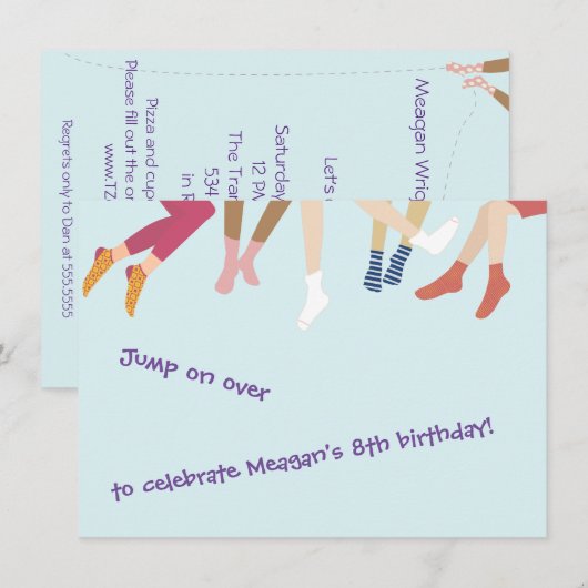 Invitation De La Fête De Saut Et De Bounce (Devant / Derrière)