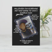 Invitation de la fête de singe-sorcière d'Hallowee (Debout devant)