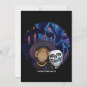 Invitation de la fête de singe-sorcière d'Hallowee (Dos)