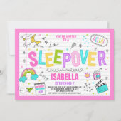 Invitation de la fête de Sleepover du Pajama de St (Devant)
