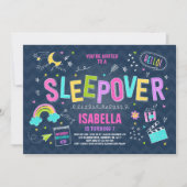 Invitation de la fête de Sleepover du Pajama de St (Devant)