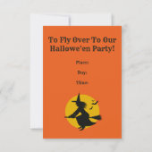 Invitation de la fête de sorcière d'Halloween (Dos)