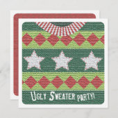 Invitation de la fête de Sweater (Devant / Derrière)
