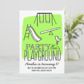 Invitation de la fête de terrain de jeu - Chaux (Debout devant)