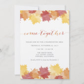 Invitation de la fête de Thanksgiving des Feuilles (Devant)